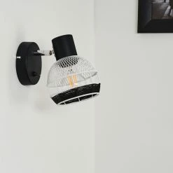 Hofstein Revsbotn Wandleuchte Chrom, Schwarz, 1-flammig -Wandleuchten Verkaufsgeschäft revsbotn wandleuchte h3442937 5