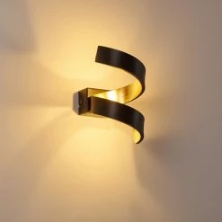 Hofstein Rezat Wandleuchte LED Schwarz-Gold, 1-flammig 30 Hofstein Rezat Wandleuchte LED Schwarz-Gold, 1-flammig -Wandleuchten Verkaufsgeschäft rezat wandleuchte h3307236 11