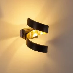 Hofstein Rezat Wandleuchte LED Schwarz-Gold, 1-flammig 33 Hofstein Rezat Wandleuchte LED Schwarz-Gold, 1-flammig -Wandleuchten Verkaufsgeschäft rezat wandleuchte h3307236 14