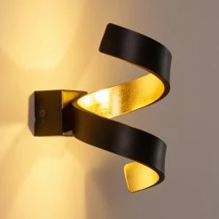 Hofstein Rezat Wandleuchte LED Schwarz-Gold, 1-flammig 23 Hofstein Rezat Wandleuchte LED Schwarz-Gold, 1-flammig -Wandleuchten Verkaufsgeschäft rezat wandleuchte h3307236 4