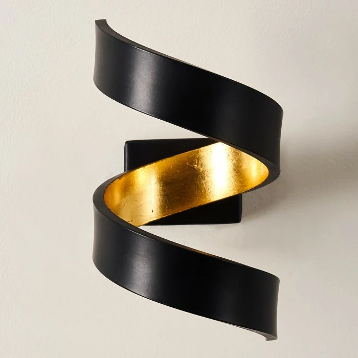 Hofstein Rezat Wandleuchte LED Schwarz-Gold, 1-flammig 9 Hofstein Rezat Wandleuchte LED Schwarz-Gold, 1-flammig – Bild 9