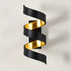 Hofstein Rezat Wandleuchte LED Schwarz-Gold, 1-flammig -Wandleuchten Verkaufsgeschäft rezat wandleuchte h3308509 5