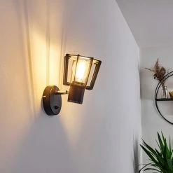 Hofstein Rieti Wandleuchte Schwarz, 1-flammig -Wandleuchten Verkaufsgeschäft rieti wandleuchte h3330647 11