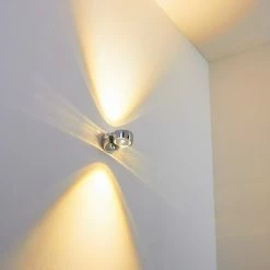 Hofstein Rio Wandleuchte LED Chrom, 2-flammig -Wandleuchten Verkaufsgeschäft rio wandleuchte h166513 16