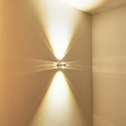 Hofstein Rio Wandleuchte LED Chrom, 2-flammig -Wandleuchten Verkaufsgeschäft rio wandleuchte h166513 18