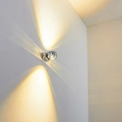 Hofstein Rio Wandleuchte LED Chrom, 2-flammig -Wandleuchten Verkaufsgeschäft rio wandleuchte h166513 3