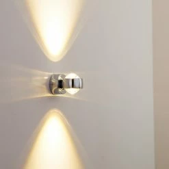 Hofstein Rio Wandleuchte LED Chrom, 2-flammig -Wandleuchten Verkaufsgeschäft rio wandleuchte h166513 5