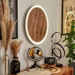 Hofstein Rocha Wandleuchte LED Schwarz, Braun, Holzoptik, 1-flammig -Wandleuchten Verkaufsgeschäft rocha wandleuchte h3459690 6