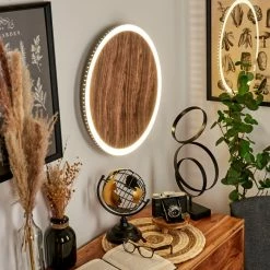 Hofstein Rocha Wandleuchte LED Schwarz, Braun, Holzoptik, 1-flammig -Wandleuchten Verkaufsgeschäft rocha wandleuchte h3459690 8