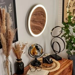 Hofstein Rocha Wandleuchte LED Schwarz, Braun, Holzoptik, 1-flammig -Wandleuchten Verkaufsgeschäft rocha wandleuchte h3570944 10