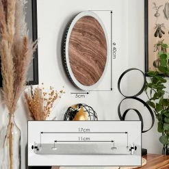 Hofstein Rocha Wandleuchte LED Schwarz, Braun, Holzoptik, 1-flammig -Wandleuchten Verkaufsgeschäft rocha wandleuchte h3570944 3