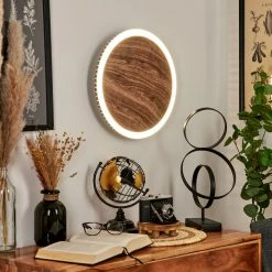 Hofstein Rocha Wandleuchte LED Schwarz, Braun, Holzoptik, 1-flammig -Wandleuchten Verkaufsgeschäft rocha wandleuchte h3570944 8