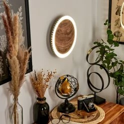 Hofstein Rocha Wandleuchte LED Schwarz, Braun, Holzoptik, 1-flammig -Wandleuchten Verkaufsgeschäft rocha wandleuchte h3570968 8