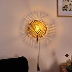 Hofstein Ruanda Wandleuchte Messing, Gold, 1-flammig -Wandleuchten Verkaufsgeschäft ruanda wandleuchte h3378298 13