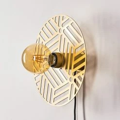 Hofstein Ruanda Wandleuchte Messing, Gold, 1-flammig -Wandleuchten Verkaufsgeschäft ruanda wandleuchte h3378304 12