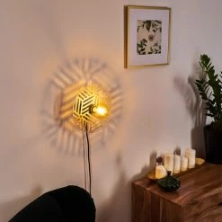 Hofstein Ruanda Wandleuchte Messing, Gold, 1-flammig -Wandleuchten Verkaufsgeschäft ruanda wandleuchte h3378304 16