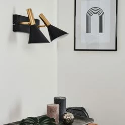 Hofstein Saboria Wandleuchte LED Schwarz, 2-flammig -Wandleuchten Verkaufsgeschäft saboria wandleuchte h3537558 11