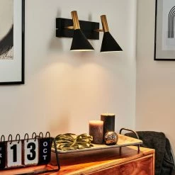 Hofstein Saboria Wandleuchte LED Schwarz, 2-flammig -Wandleuchten Verkaufsgeschäft saboria wandleuchte h3537558 6