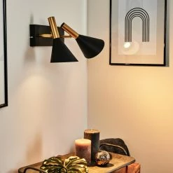 Hofstein Saboria Wandleuchte LED Schwarz, 2-flammig -Wandleuchten Verkaufsgeschäft saboria wandleuchte h3537558 8