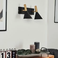 Hofstein Saboria Wandleuchte LED Schwarz, 2-flammig -Wandleuchten Verkaufsgeschäft saboria wandleuchte h3537558 9