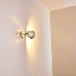 Hofstein Safari Wandleuchte Wei&szlig;, 1-flammig -Wandleuchten Verkaufsgeschäft safari wandleuchte h3012826 do4 14