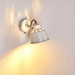 Hofstein Safari Wandleuchte Wei&szlig;, 1-flammig -Wandleuchten Verkaufsgeschäft safari wandleuchte h3012826 do4 17