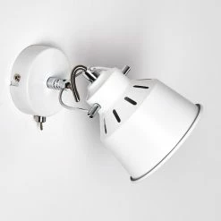 Hofstein Safari Wandleuchte Wei&szlig;, 1-flammig -Wandleuchten Verkaufsgeschäft safari wandleuchte h3012826 do4 19