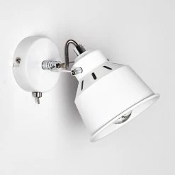 Hofstein Safari Wandleuchte Wei&szlig;, 1-flammig -Wandleuchten Verkaufsgeschäft safari wandleuchte h3012826 do4 26