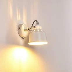 Hofstein Safari Wandleuchte Wei&szlig;, 1-flammig -Wandleuchten Verkaufsgeschäft safari wandleuchte h3012826 do4 27