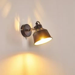 Hofstein Safari Wandleuchte Schwarz, 1-flammig -Wandleuchten Verkaufsgeschäft safari wandleuchte h3012864 do4 14