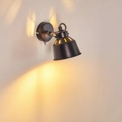 Hofstein Safari Wandleuchte Schwarz, 1-flammig -Wandleuchten Verkaufsgeschäft safari wandleuchte h3012864 do4 17