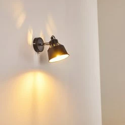 Hofstein Safari Wandleuchte Schwarz, 1-flammig -Wandleuchten Verkaufsgeschäft safari wandleuchte h3012864 do4 20