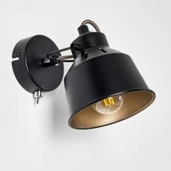 Hofstein Safari Wandleuchte Schwarz, 1-flammig -Wandleuchten Verkaufsgeschäft safari wandleuchte h3012864 do4 29