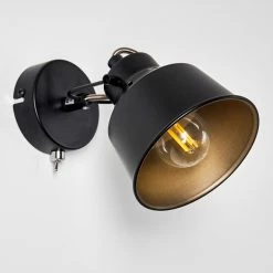 Hofstein Safari Wandleuchte Schwarz, 1-flammig -Wandleuchten Verkaufsgeschäft safari wandleuchte h3012864 do4 8