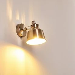 Hofstein Safari Wandleuchte Chrom gebürstet, 1-flammig -Wandleuchten Verkaufsgeschäft safari wandleuchte h3012963 do4 11