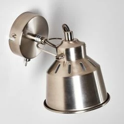 Hofstein Safari Wandleuchte Chrom gebürstet, 1-flammig -Wandleuchten Verkaufsgeschäft safari wandleuchte h3012963 do4 17