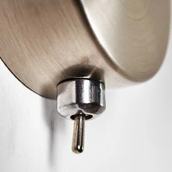 Hofstein Safari Wandleuchte Chrom gebürstet, 1-flammig -Wandleuchten Verkaufsgeschäft safari wandleuchte h3012963 do4 18