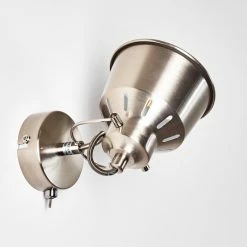 Hofstein Safari Wandleuchte Chrom gebürstet, 1-flammig -Wandleuchten Verkaufsgeschäft safari wandleuchte h3012963 do4 22