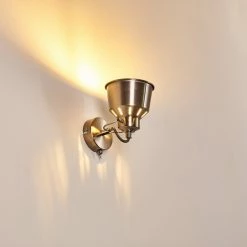 Hofstein Safari Wandleuchte Chrom gebürstet, 1-flammig -Wandleuchten Verkaufsgeschäft safari wandleuchte h3012963 do4 25