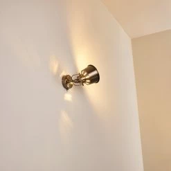 Hofstein Safari Wandleuchte Chrom gebürstet, 1-flammig -Wandleuchten Verkaufsgeschäft safari wandleuchte h3012963 do4 26