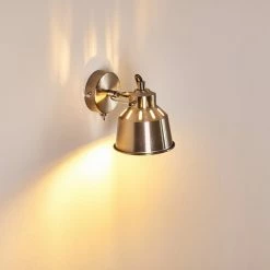 Hofstein Safari Wandleuchte Chrom gebürstet, 1-flammig -Wandleuchten Verkaufsgeschäft safari wandleuchte h3012963 do4 3