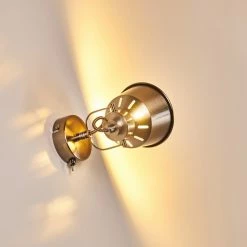 Hofstein Safari Wandleuchte Chrom gebürstet, 1-flammig -Wandleuchten Verkaufsgeschäft safari wandleuchte h3012963 do4 7