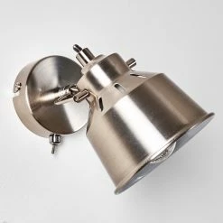 Hofstein Safari Wandleuchte Chrom gebürstet, 1-flammig -Wandleuchten Verkaufsgeschäft safari wandleuchte h3012963 do4 8