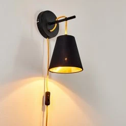 Hofstein Saillon Wandleuchte Schwarz, 1-flammig -Wandleuchten Verkaufsgeschäft saillon wandleuchte h3278802 12