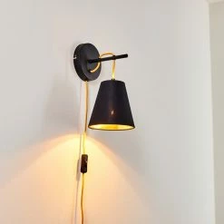 Hofstein Saillon Wandleuchte Schwarz, 1-flammig -Wandleuchten Verkaufsgeschäft saillon wandleuchte h3278802 13