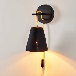 Hofstein Saillon Wandleuchte Schwarz, 1-flammig -Wandleuchten Verkaufsgeschäft saillon wandleuchte h3278802 3