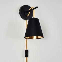 Hofstein Saillon Wandleuchte Schwarz, 1-flammig -Wandleuchten Verkaufsgeschäft saillon wandleuchte h3278802 5