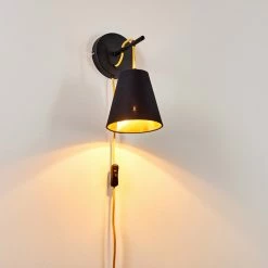 Hofstein Saillon Wandleuchte Schwarz, 1-flammig -Wandleuchten Verkaufsgeschäft saillon wandleuchte h3278802 6