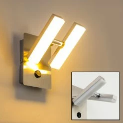 Hofstein Sakami Wandleuchte LED Nickel-Matt, 2-flammig 20 Hofstein Sakami Wandleuchte LED Nickel-Matt, 2-flammig -Wandleuchten Verkaufsgeschäft sakami wandleuchte h3000571 2