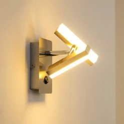 Hofstein Sakami Wandleuchte LED Nickel-Matt, 2-flammig 21 Hofstein Sakami Wandleuchte LED Nickel-Matt, 2-flammig -Wandleuchten Verkaufsgeschäft sakami wandleuchte h3000571 3